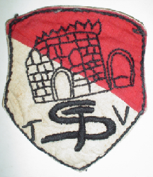 Handgearbeitetes Wappen des Turnvereins Stotternheim (um 1926). Das Wappen wurde unserem Verein freundlicherweise aus dem Nachlass des Langstreckenläufers Artur Geise überlassen.